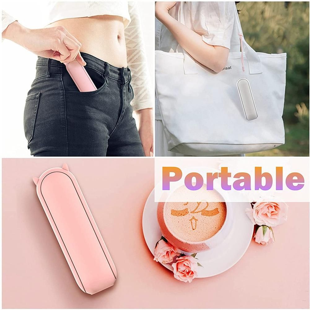 Portable Handheld Fan, Personal USB Rechargeable Fan Battery, Folding Pocket Fans Electric Hand Fan for Outdoor A