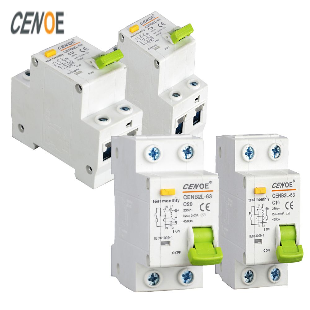 Zero Shipping High Quality Beautiful MCB Residual Current
