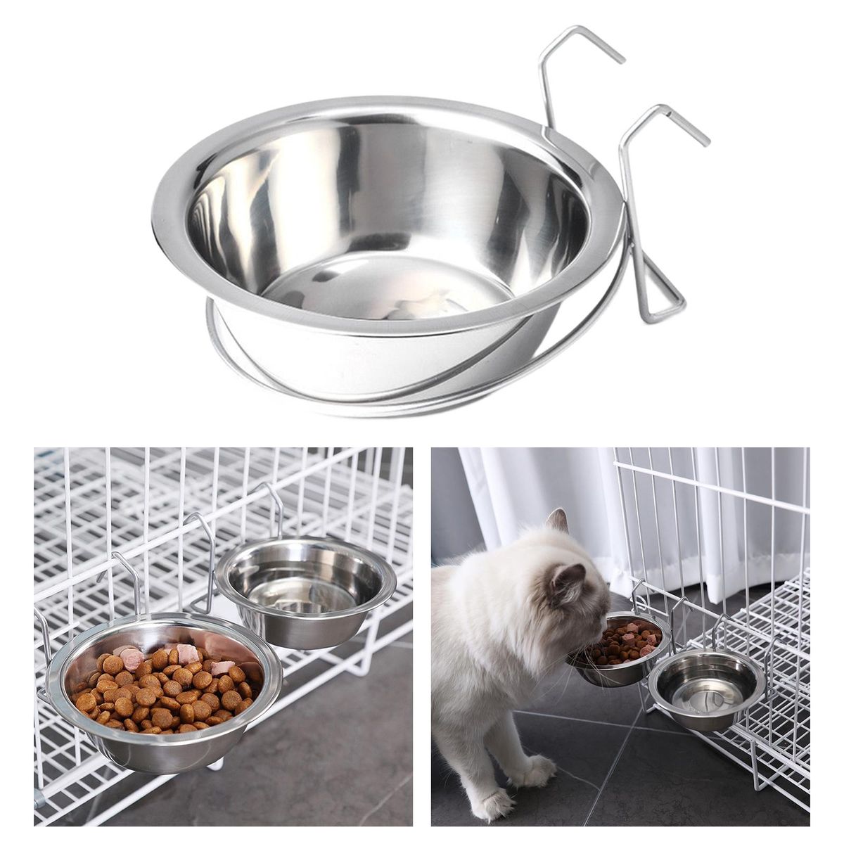Hanging Pet Bowl Feeder Bowl With Holder Water Dispenser