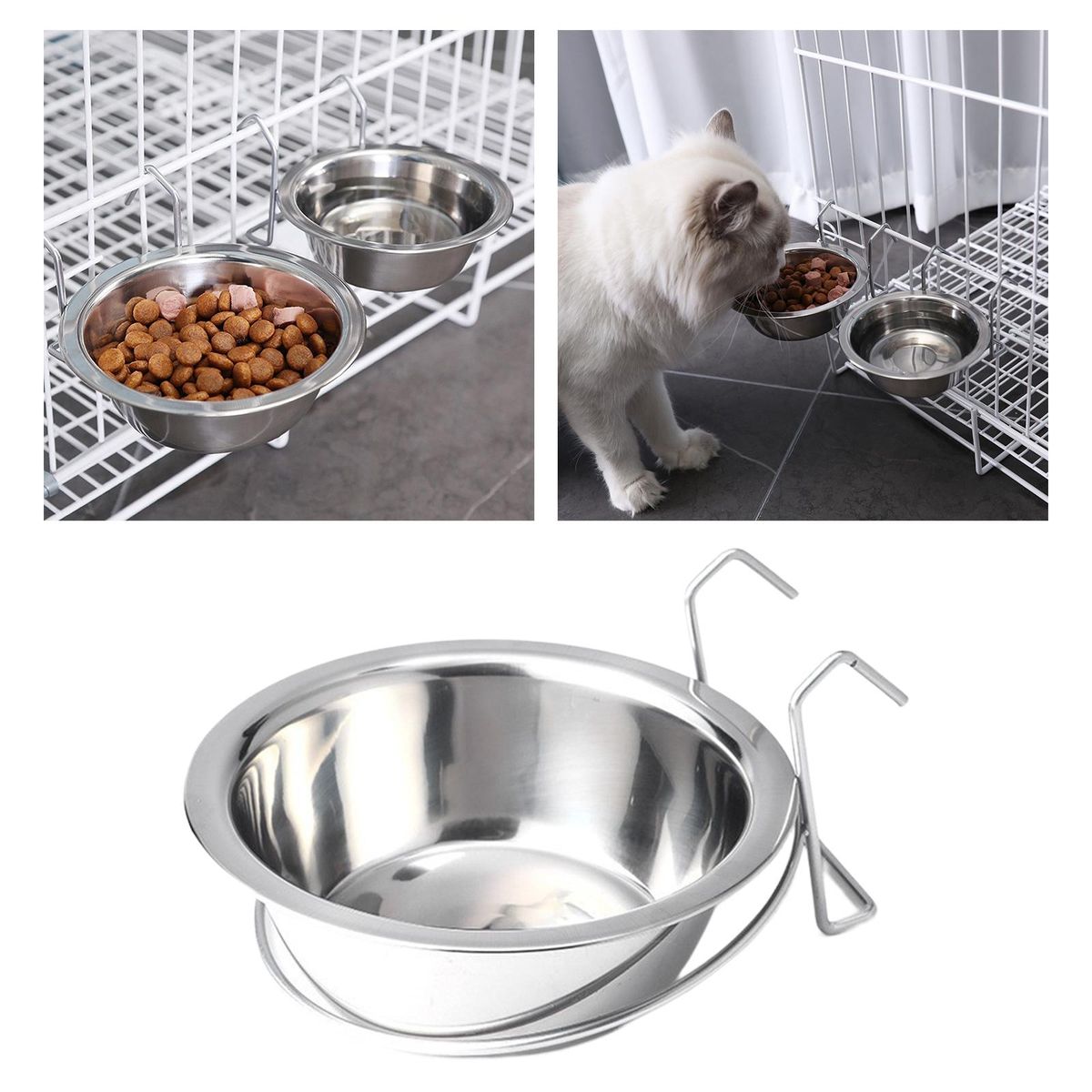 Hanging Pet Bowl Feeder Bowl With Holder Water Dispenser