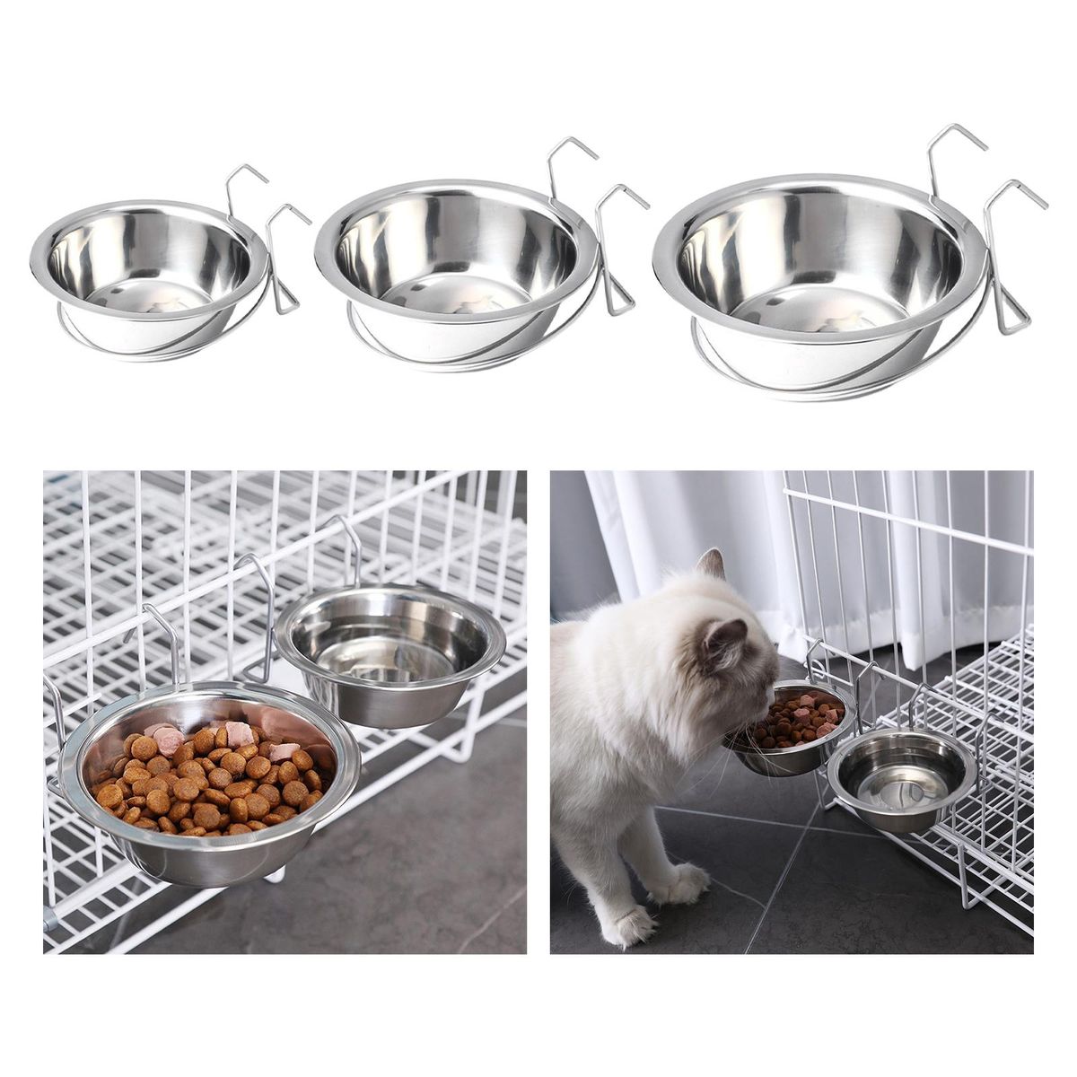 Hanging Pet Bowl Feeder Bowl With Holder Water Dispenser