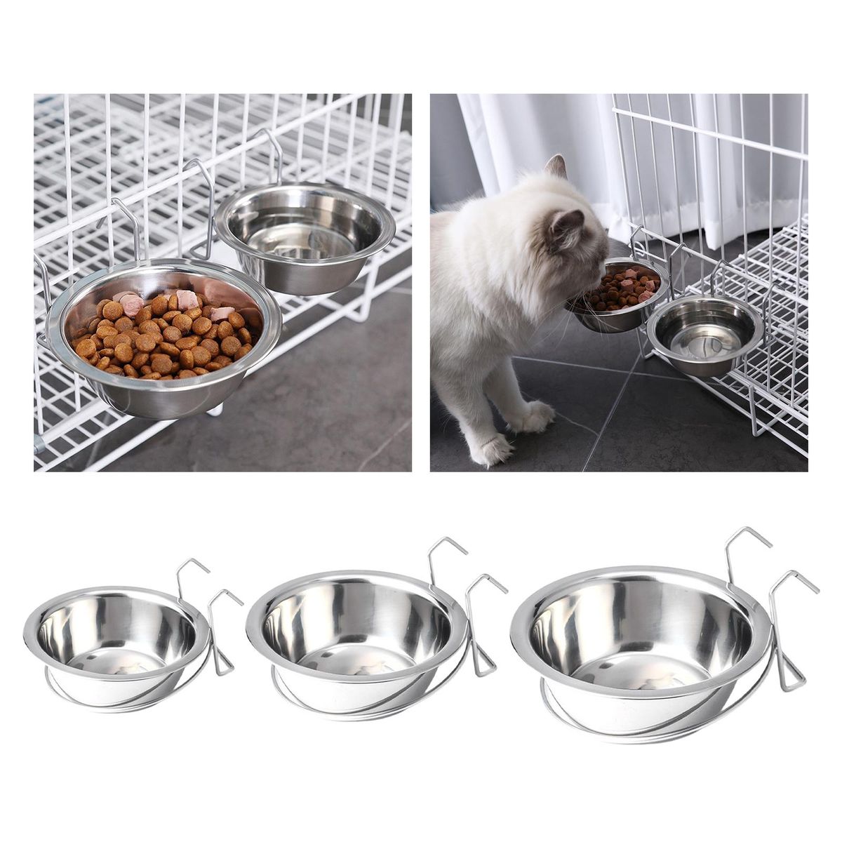 Hanging Pet Bowl Feeder Bowl With Holder Water Dispenser