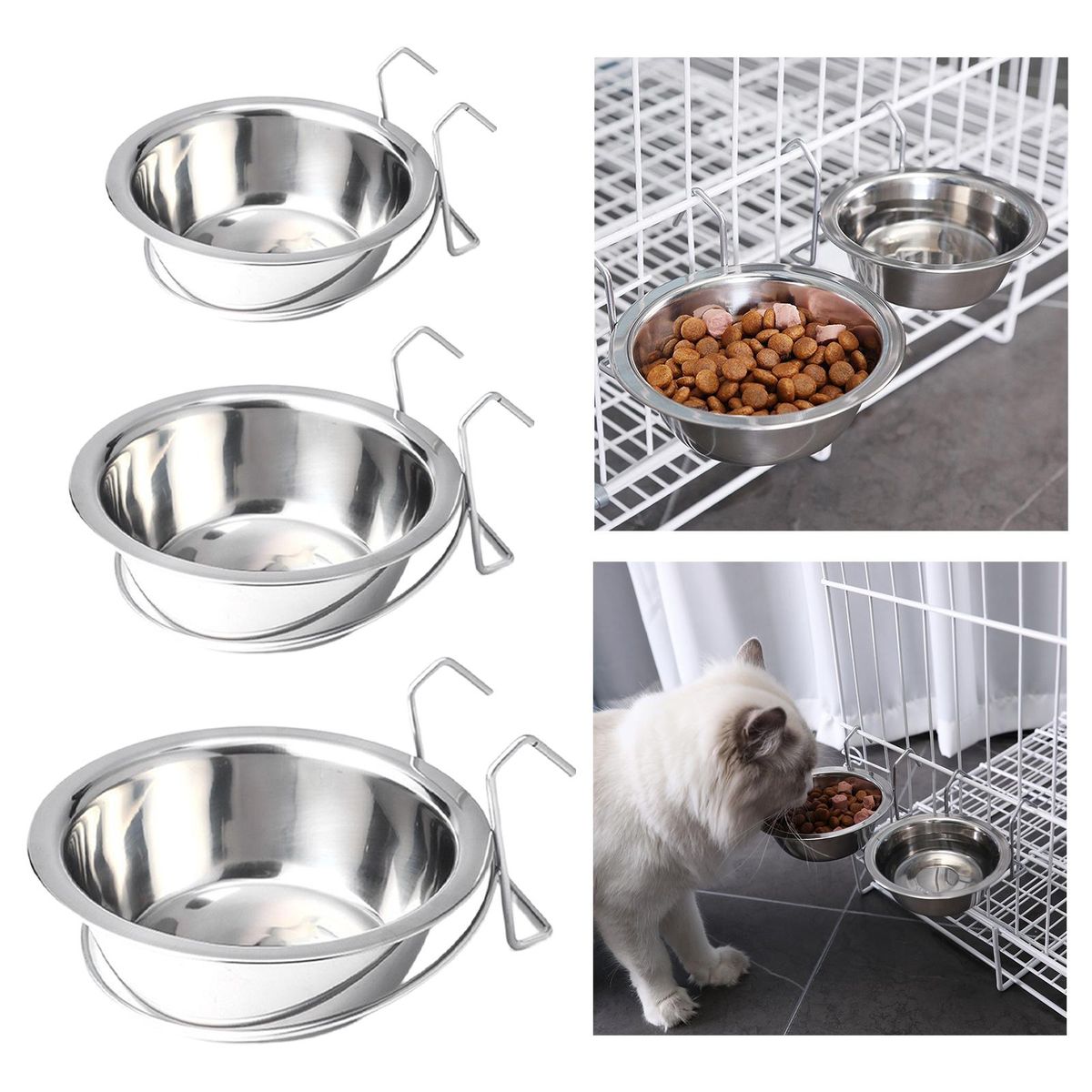 Hanging Pet Bowl Feeder Bowl With Holder Water Dispenser