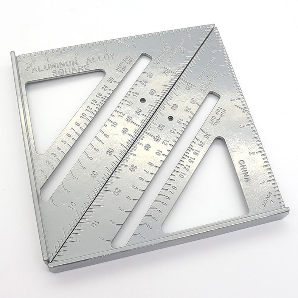 7inch Speed Square Aluminum Alloy Triangle Ruler Squares