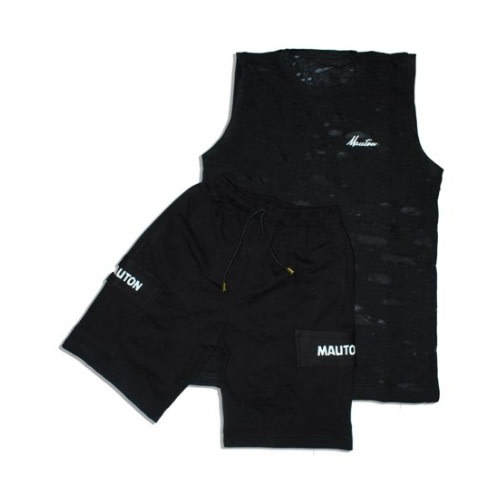 Men's (3-in-1) Rinet Workout Sleeveless Tshirt, Hoodie & Cargo Short