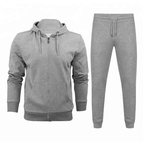 Men Grey Hoodie Jacket And Jogger