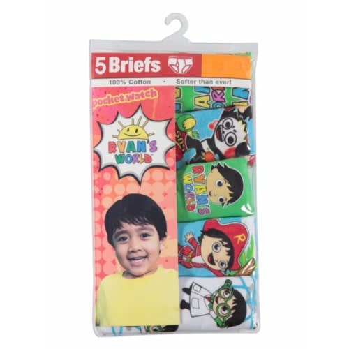 Ryan's World Boys 4-8 Brief Underwear Pants - 5 Pack