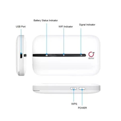 Olax 2022 Latest 4g Lte Mifi With Huge Backup Battery