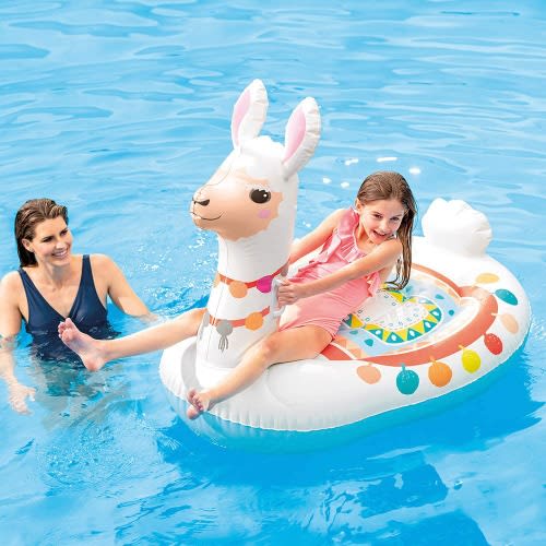 Float Mat, Cute Lama Ride On, 53.1 X 37.0 X 44.1 Inches (135 X 94 X 112 Cm)