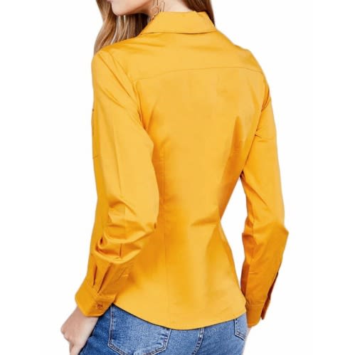 Ladies Formal Dress Shirt - Yellow