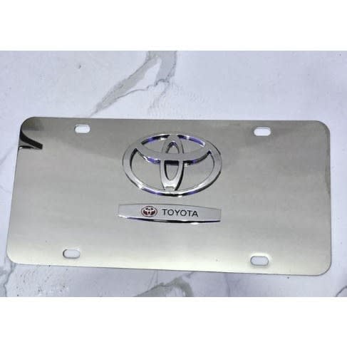 Toyota Silver Licence Plate Number Cover