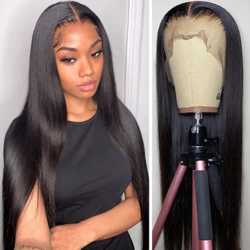 Women's Comfortable Long Straight Wig Hair- Black
