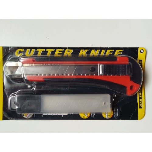 Plastic Utility Retractable Cutter Knife With Extra Blades