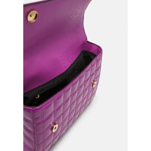 Patent Quilted Crossbody - Purple