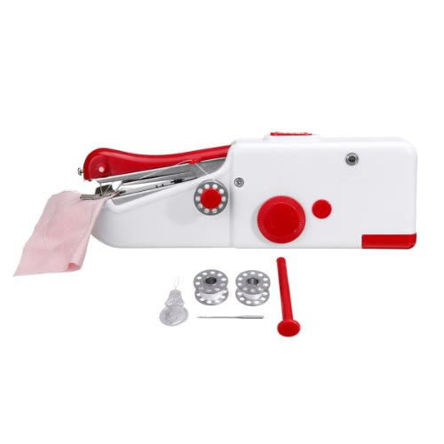 Improved Handy Stitch Cordless Sewing Machine - - White And Red