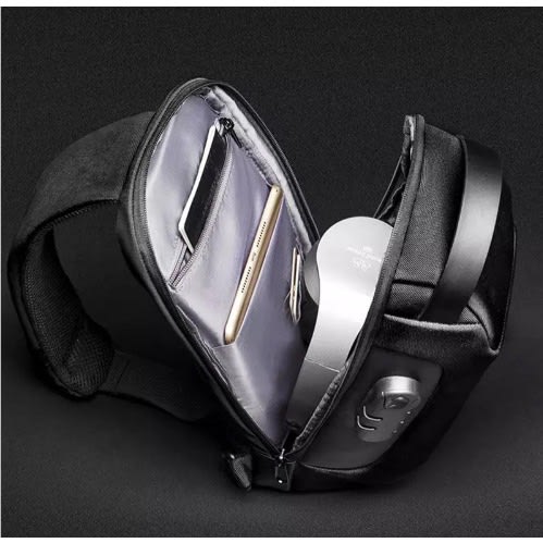 Anti-Theft Waterproof Cross Bag - Black