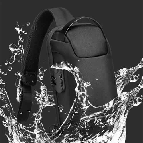Anti-Theft Waterproof Cross Bag - Black