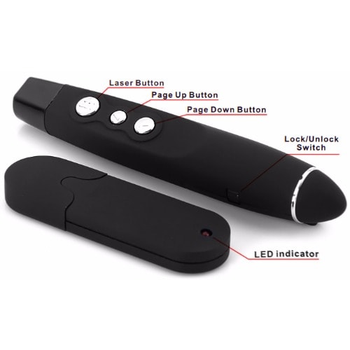 PP-1000 Wireless Red Laser Pointer Presenter with Receiver