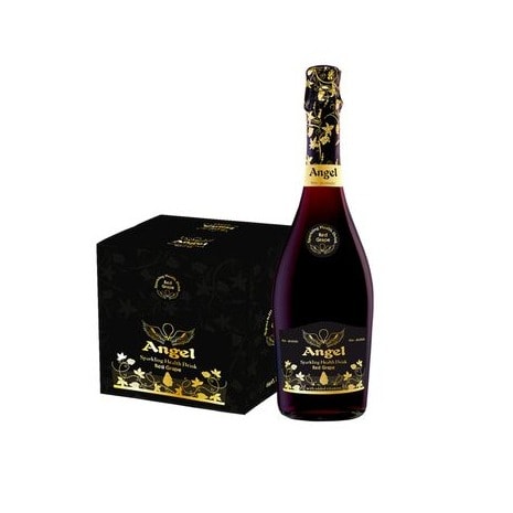 Angel Sparkling Health Red Grape Wine - Non Alcohol - 75cl X 6 Bottles