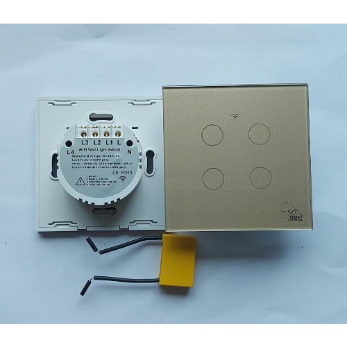 So Techafrica 4 Gang Smart Switch- Gold