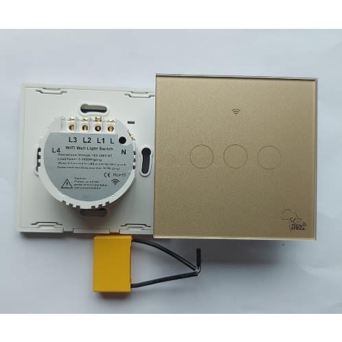 So Techafrica 3 Gang Smart Switch- Gold