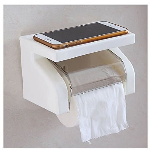 Waterproof Toilet Paper Holder With Shelf Rack
