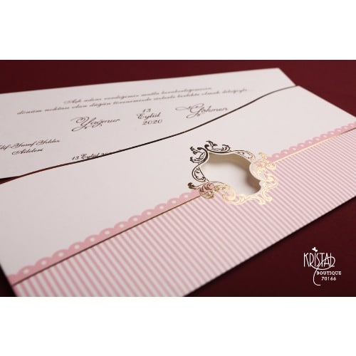 Pack of 100 Wedding Invitation Card - Pink