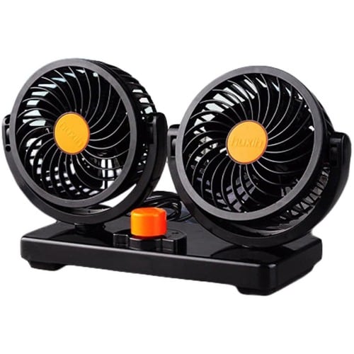12v Double Headed Vehicle Fan Oscillating Car Fan - O
