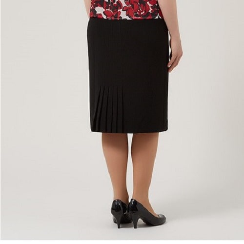 Texture Crepe Pencil Skirt