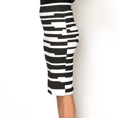 Mono Geo Print Skirt