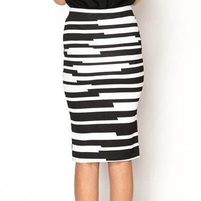 Mono Geo Print Skirt