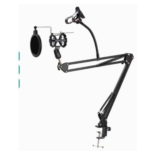 Mobile Recording Studio Microphone Stand And Phone Holder