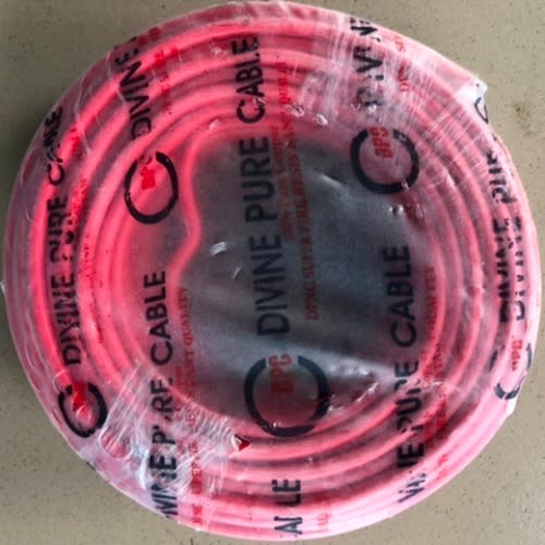 4mm Single Core Pure Copper Wire 50m - Red