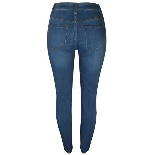 Womens Ripped V1663m Medium Blue Jeans