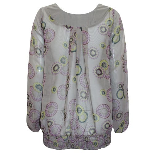 Kaleidoscope Print Long Sleeve Top