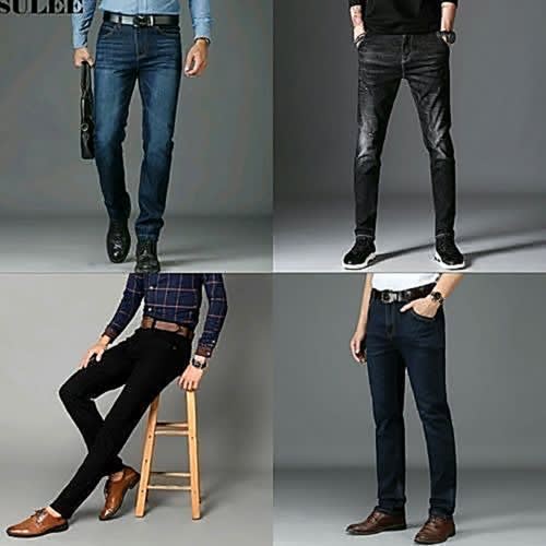 Straight Jeans For Men - 4 In 1 Bundle