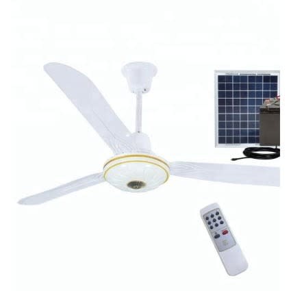 Ac/dc Ceiling Fan With Solar Panel