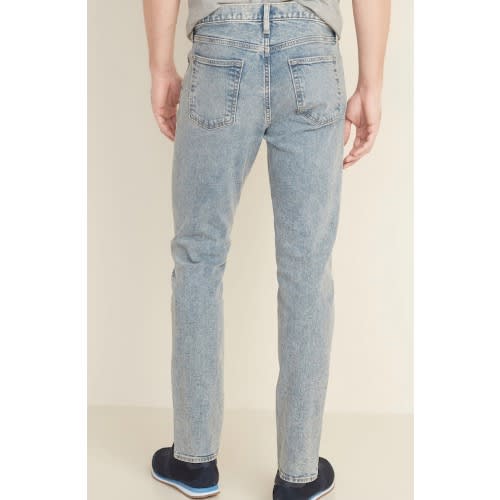 Slim Built-in Flex Distressed Jean, Acid Wash