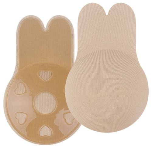Rabbit Ear Adhesive Invisible Breast Lift Nipple Cover - Beige