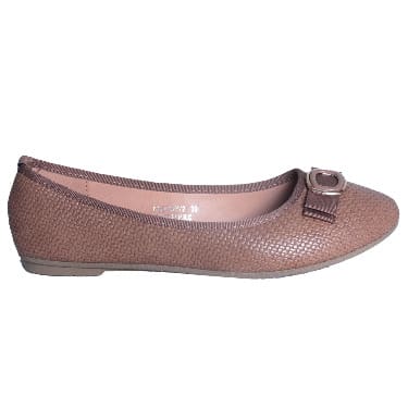 Mae Woven Style Ballerinas - Camel Brown