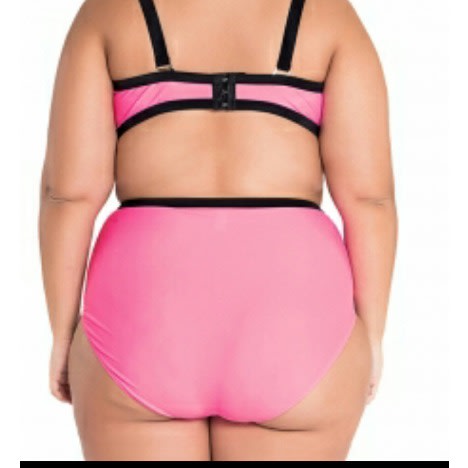 Plus Size Underwire Top Bikini - Pink