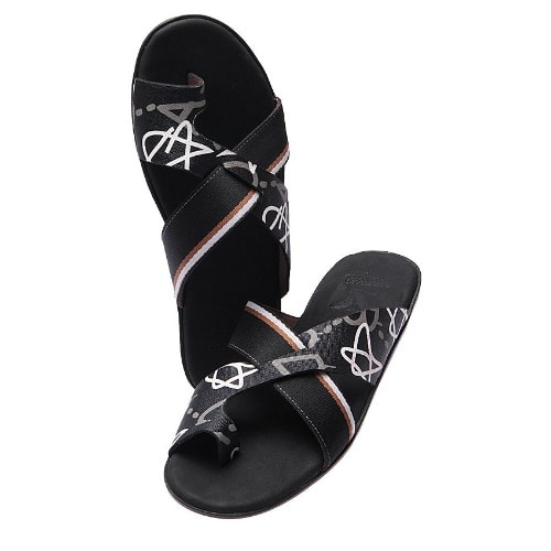 X-curve Toe Slippers-black