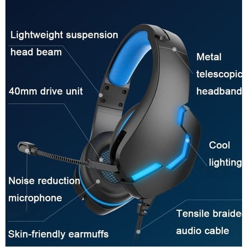 Gaming Headset Deep Bass With Stereo Speaker & Microphone