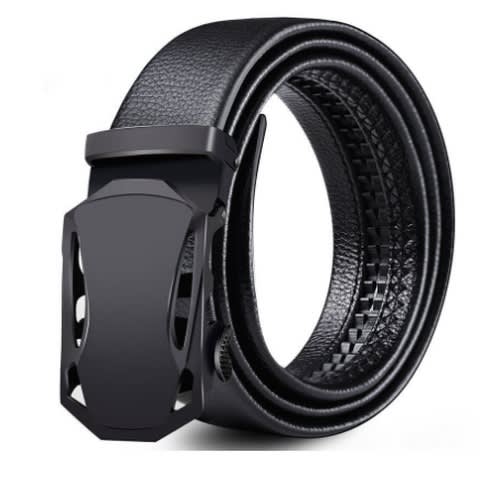 Automatic Men Leather Belt-black