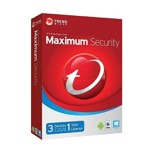 Trend Micro Maximum Security - 3 Pc's - 1 Year.