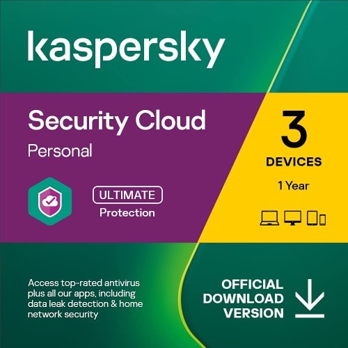 Kaspersky Security Cloud – Personal Edition - 3 Devices - 1 Year