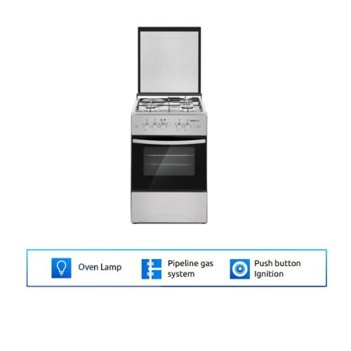 3 Gas With 1 Electric Cooker - Silver