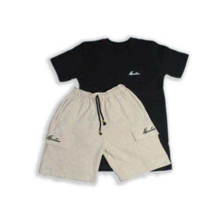 Men's Privo Tshirt And Nude Cargo Short