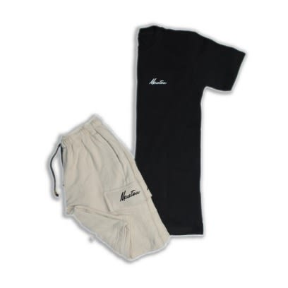 Men's Privo Tshirt And Nude Cargo Short