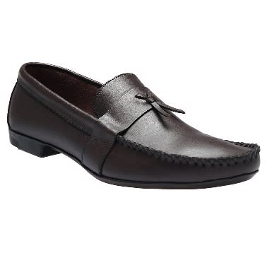 Loafers With Belt Detail - Brown